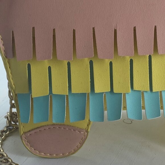 B. Rosy Piñata Horse Crossbody Bag Purse Kid Pastel Rainbow Fun Party 8.5"x9"x3" - Picture 6 of 10